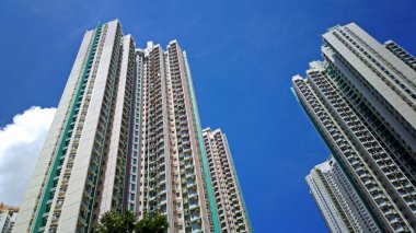 Hong Kong 'da halka açık bir apartman.