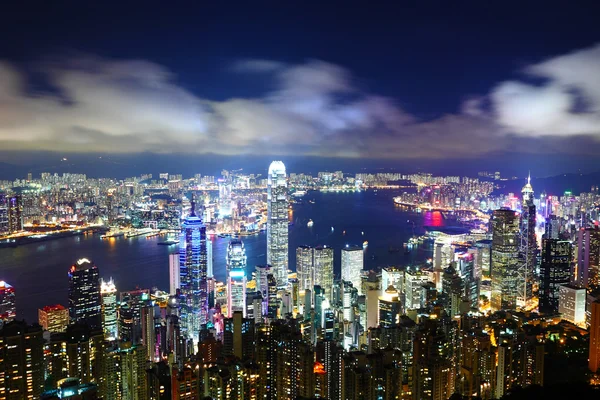 Hong Kong 's nachts — Stockfoto