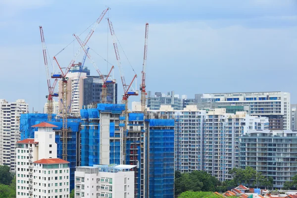 Byggeplass i Singapore – stockfoto