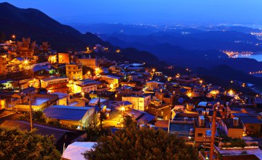 Chiu fen Köyü, gece, Tayvan