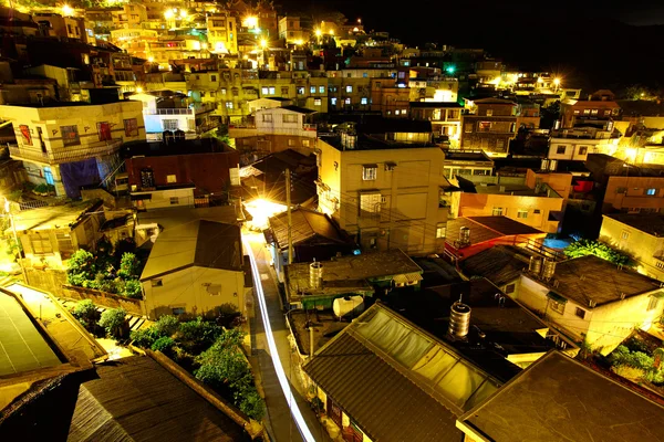 Chiu fen villaggio di notte, a Taiwan — Foto Stock