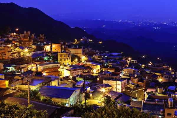 Jiu fen falu éjjel, Tajvan — Stock Fotó