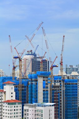 Singapur 'da inşaat alanı
