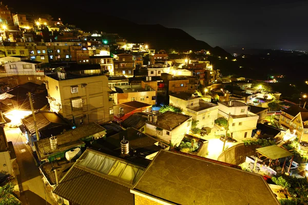 Jiu fen Dorf in der Nacht, in Taiwan — Stockfoto