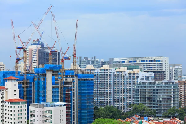 Byggeplass i Singapore – stockfoto