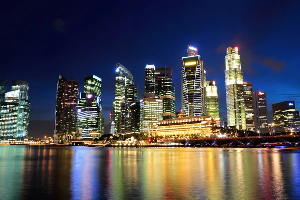 Singapore av natt — Stockfoto