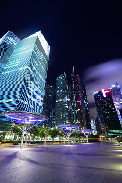 Singapore City at dusk