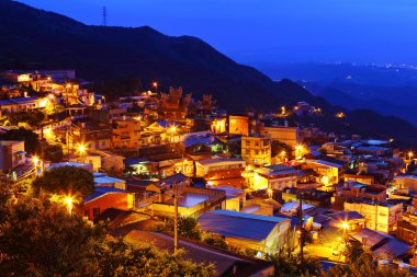 Chiu fen Köyü, gece, Tayvan