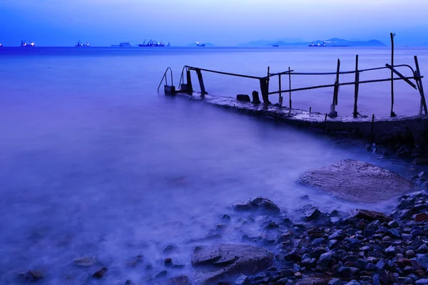 Pier with sunset — Stock Photo, Image