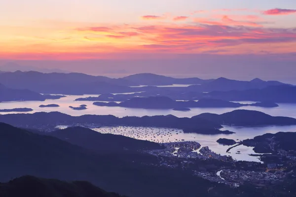 Sai kung reggel, hong kong: — Stock Fotó