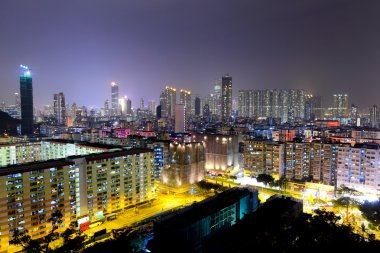 gece hong Kong şehir