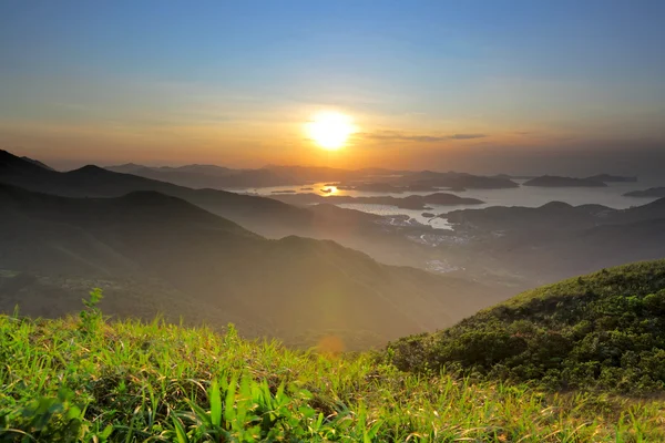 Amanecer en el campo de Hong Kong — Foto de Stock