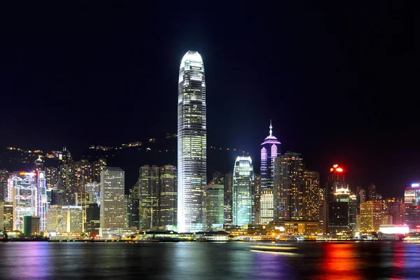 Hong kong ciudad por la noche — Foto de Stock