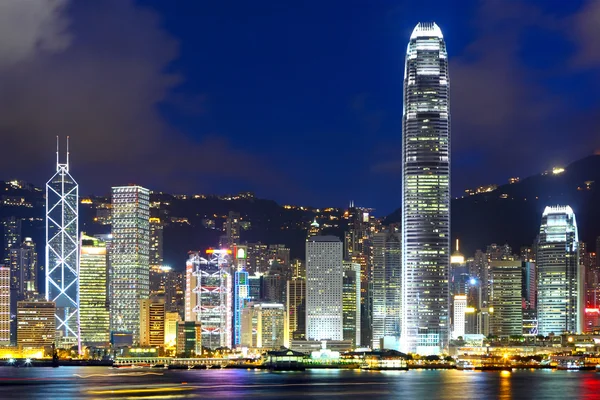 Hong kong ciudad por la noche — Foto de Stock