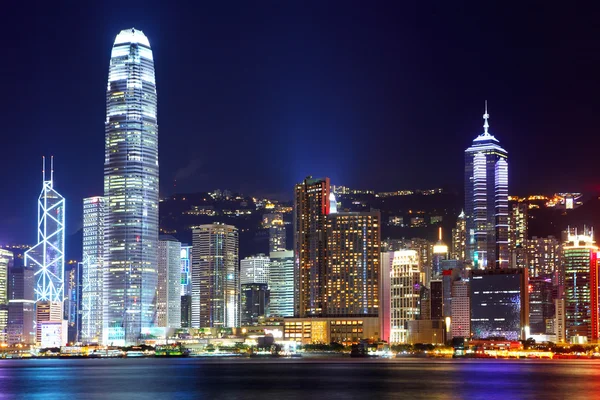 Hong kong ciudad por la noche — Foto de Stock