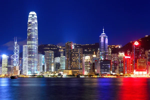 Hong kong ciudad por la noche — Foto de Stock