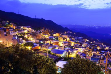 Chiu fen Köyü, gece, Tayvan