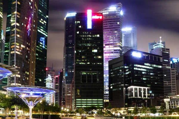 Singapur przez noc — Zdjęcie stockowe