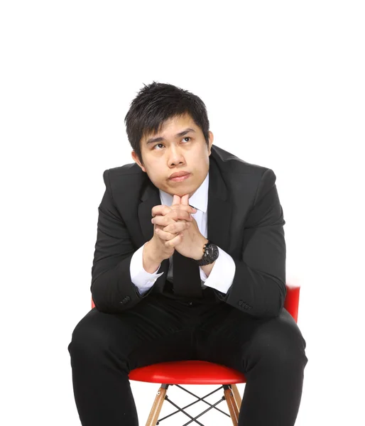 Asian business man thinking — Stock Photo, Image