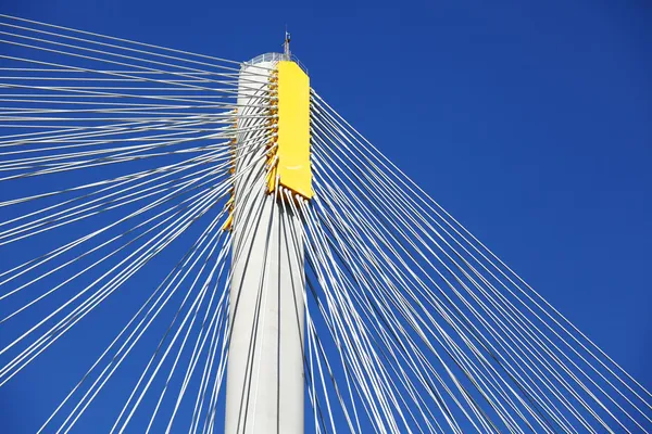 Подвесной мост с кабелями — стоковое фото
