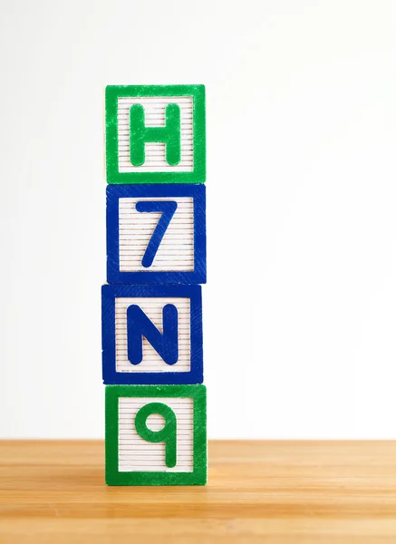 H7N9 toy block — Stock Photo, Image