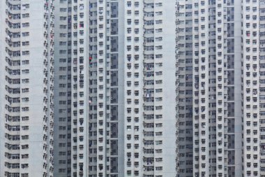 Hong Kong 'da halka açık bir apartman.