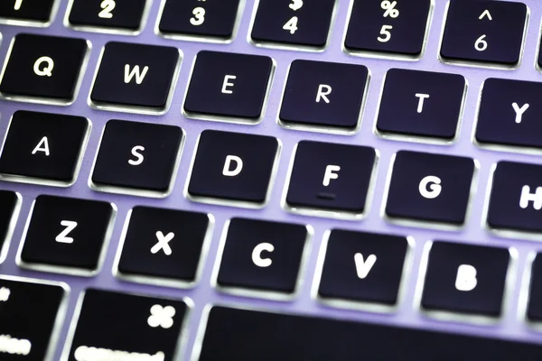 Illuminated computer keyboard — Stock Photo, Image