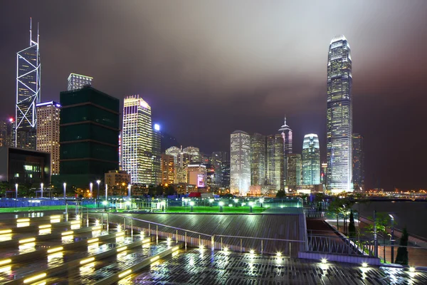 Hong kong city noční pohled — Stock fotografie