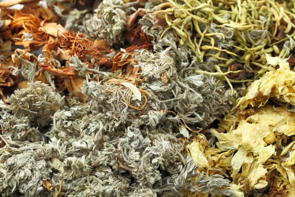 Çin bitkisel çay maddeler — Stok fotoğraf