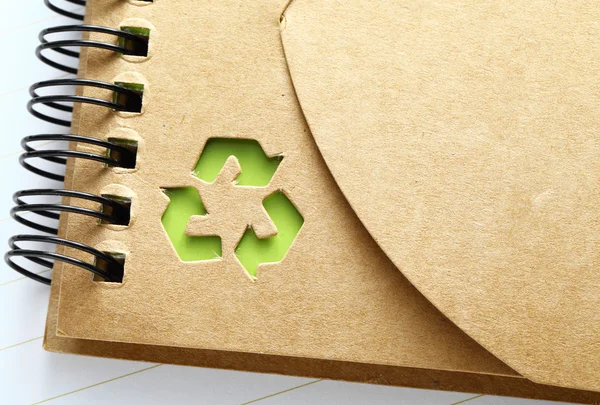Recycle paper made notebook — Stock Photo, Image