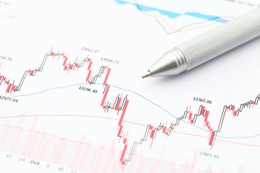 kalem ile iş finansal grafiği