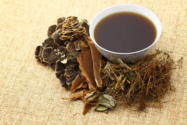 Bebida china de hierbas medicinales tradicionales — Foto de Stock