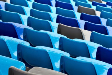 Spor arena koltuk mavi renk ile