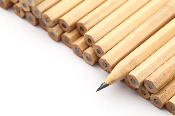 Heap of pencil with one sharpen — Stock Photo, Image