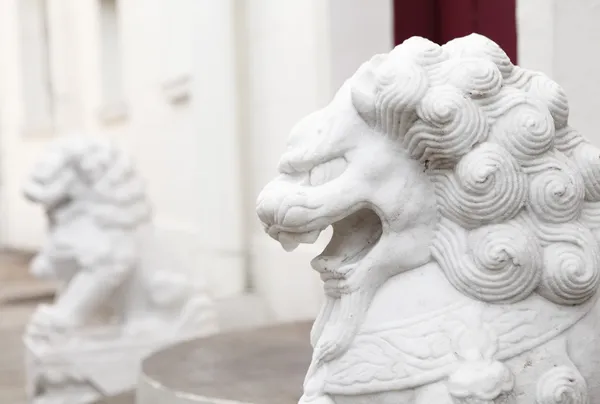 Statua del leone cinese da vicino — Foto Stock
