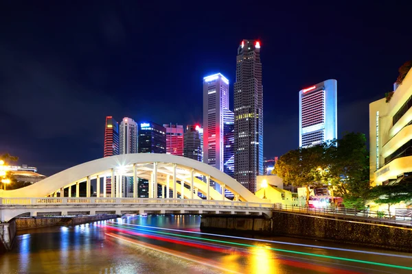 Singapore città di notte — Foto Stock