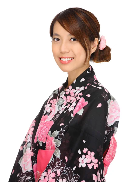 Junge Frau trägt japanischen Kimono — Stockfoto