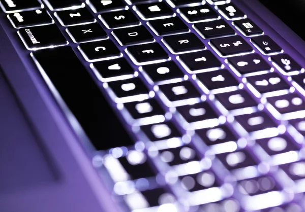 Illuminated keyboard — Stock Photo, Image