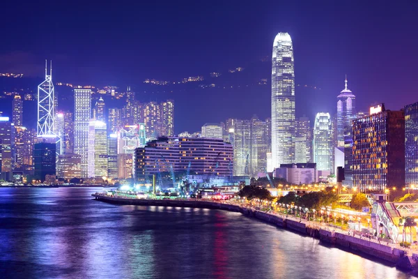 Hong kong cidade à noite — Fotografia de Stock