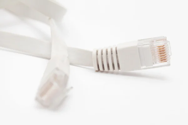 Port kabel Ethernet na białym tle — Zdjęcie stockowe