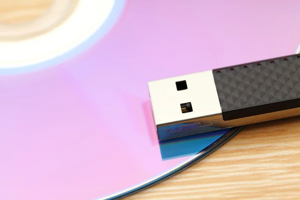 Unidade de CD e USB — Fotografia de Stock