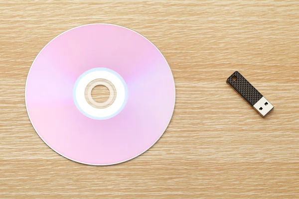 CD und USB-Laufwerk — Stockfoto