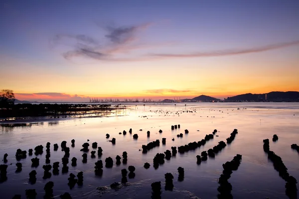 Zonsondergang kust — Stockfoto