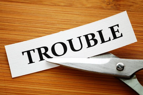 Trouble cut — Stock Photo, Image