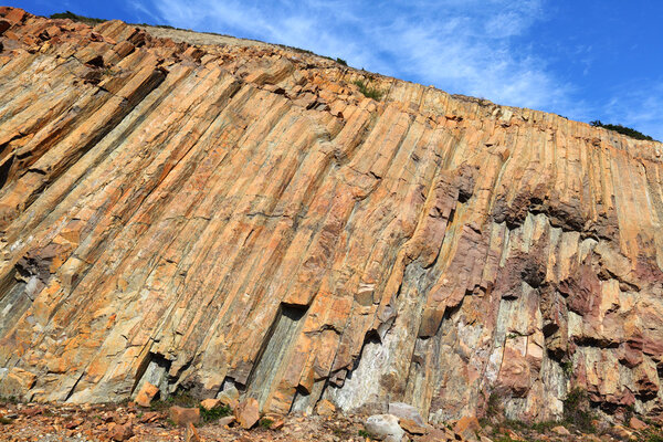 Hong Kong Geopark with blue sky