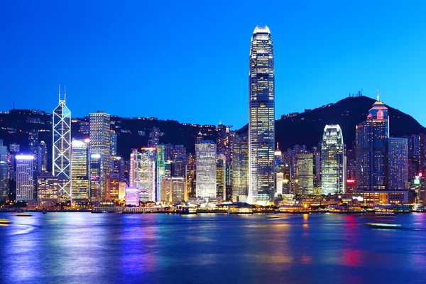 Hong kong ciudad por la noche — Foto de Stock