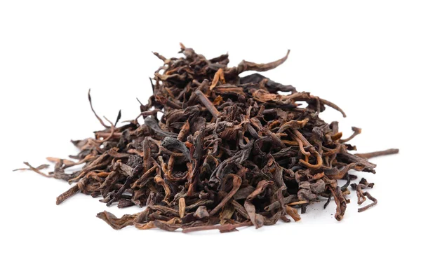 Chinese black tea isolated on white background — Stock Photo, Image