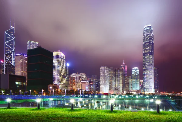 Hong kong stad på natten — Stockfoto