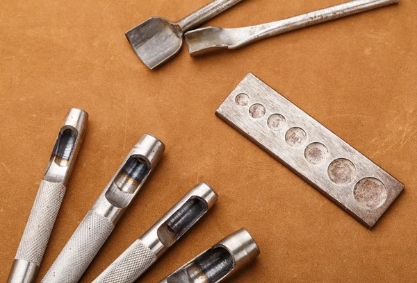 Lederen craft tools — Stockfoto