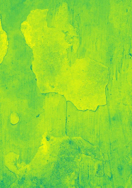 Grunge groene en gele geschilderde muur — Stockfoto